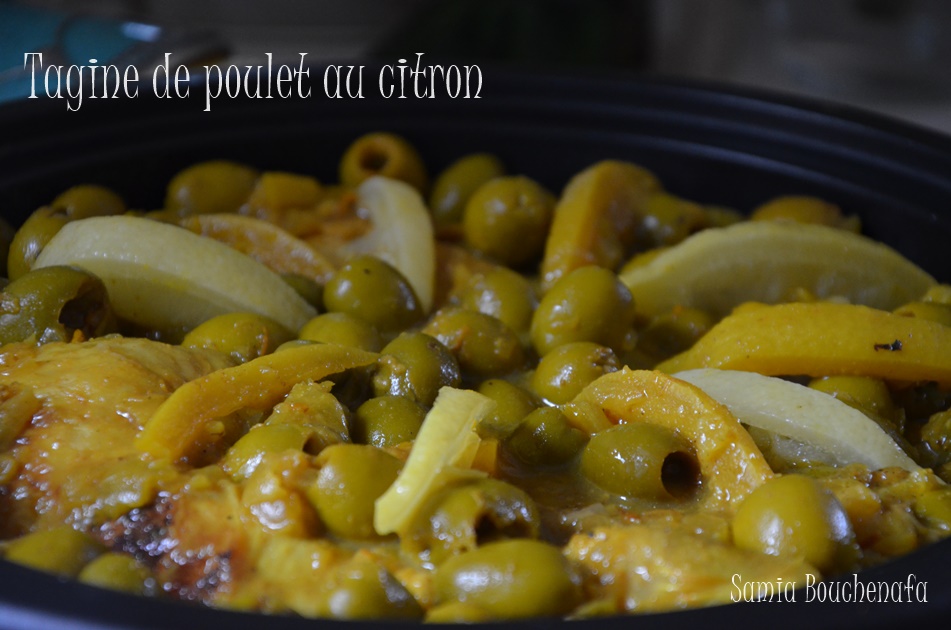 recette tagine poulet citron olives