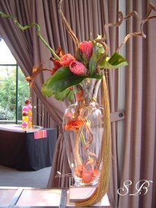 vase et fleur buffet traiteur