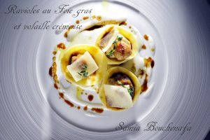 ravioles farcies au foie gras et volaille