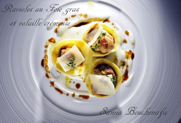 ravioles farcies au foie gras et volaille