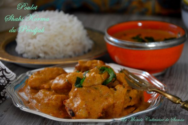 curry poulet shahi korma pendjab